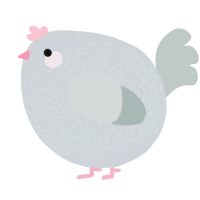 A mist and silver chicken with a double-lace pattern