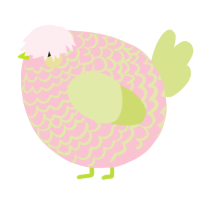A rose and lemon chicken with a lace pattern