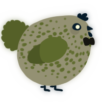 A ash and olive chicken with a speckle pattern