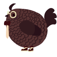 A indigo and navy chicken with a lace pattern