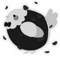 A sable and silver chicken with a head pattern