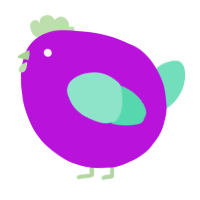 A amethyst and mint chicken