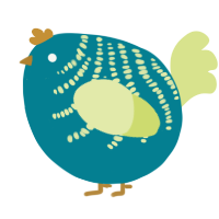 A sea and lemon chicken with a half-bar pattern