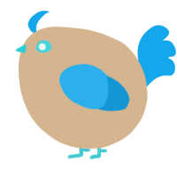A beige and sky chicken