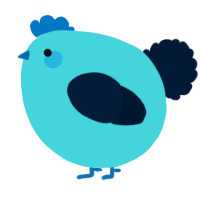 A aqua and tumblr chicken