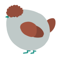 A silver and russet chicken