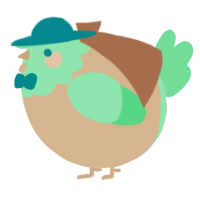 A beige and spring chicken with a head pattern