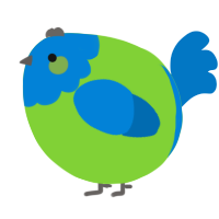 A grass and sapphire chicken with a head pattern