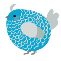 A cerulean and silver chicken with a lace pattern
