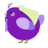 A violet and lilac chicken