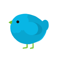 A cerulean chicken with a head pattern