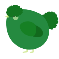 A viridian and leaf chicken