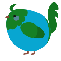 A cerulean and leaf chicken with a head pattern