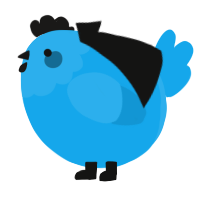 A sky chicken with a head pattern