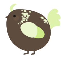 A bark and apple chicken with a neck-speckle pattern