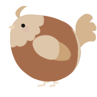 A brown and beige chicken with a head pattern