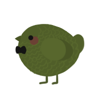A olive chicken with a lace pattern