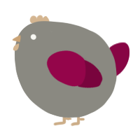 A ash and maroon chicken