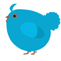 A cerulean chicken