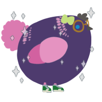 A overcast and pink chicken with a neck-band pattern
