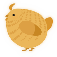 A honey and orange chicken with a bar pattern