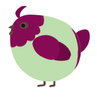 A gluppy and wine chicken with a head pattern