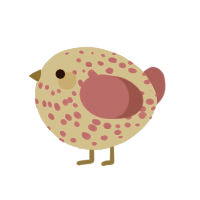 A brown and plum chicken with a speckle pattern