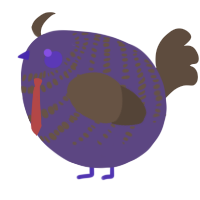 A overcast and bark chicken with a bar pattern