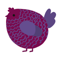 A wine and overcast chicken with a lace pattern