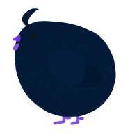 A tumblr chicken with a speckle pattern