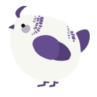 A white and overcast chicken with a neck-band pattern
