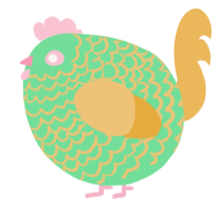 A spring and honey chicken with a lace pattern