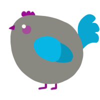 A ash and cerulean chicken
