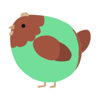 A spring and russet chicken with a head pattern