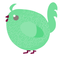 A spring chicken with a double-lace pattern