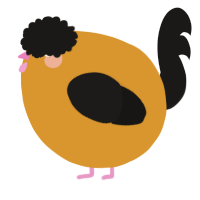A orange and sable chicken