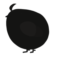 A black and sable chicken