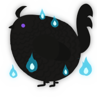 A sable and black chicken with a lace pattern