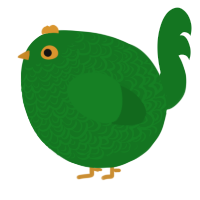 A leaf chicken with a double-lace pattern