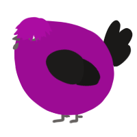 A plum and sable chicken