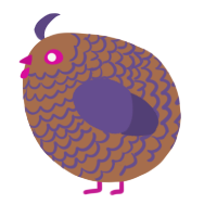 A brown and overcast chicken with a lace pattern
