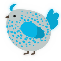 A silver and cerulean chicken with a speckle pattern