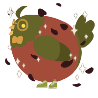 A red and olive chicken with a head pattern