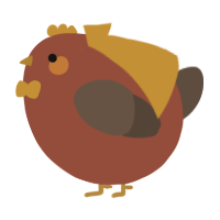A russet and bark chicken