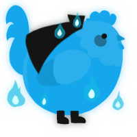 A sky chicken with a head pattern