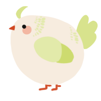 A cream and lemon chicken with a neck-band pattern