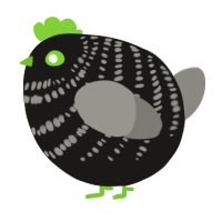 A sable and ash chicken with a bar pattern