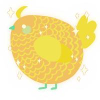 A honey and yellow chicken with a lace pattern