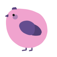 A pink and overcast chicken