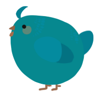 A teal and sea chicken with a neck-band pattern